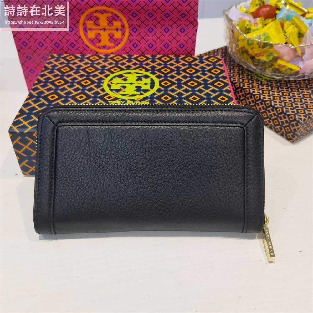 詩詩精品 Tory Burch 皮夾 荔枝紋真皮卡夾 tb長夾 錢包 零錢夾 長款零錢包 拉鍊長夾 手拿包 證件夾-細節圖3