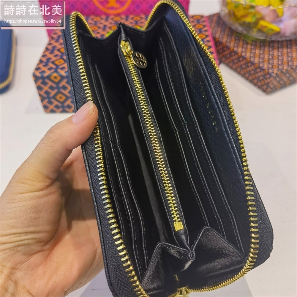 詩詩精品 Tory Burch 皮夾 荔枝紋真皮卡夾 tb長夾 錢包 零錢夾 長款零錢包 拉鍊長夾 手拿包 證件夾-細節圖4