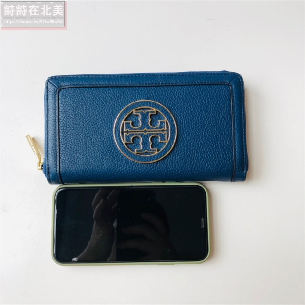 詩詩精品 Tory Burch 皮夾 荔枝紋真皮卡夾 tb長夾 錢包 零錢夾 長款零錢包 拉鍊長夾 手拿包 證件夾-細節圖6