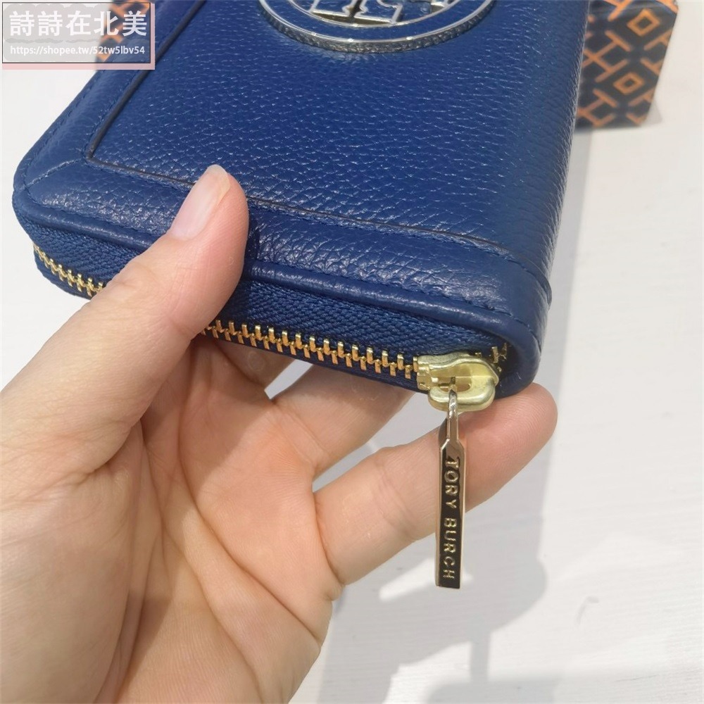 詩詩精品 Tory Burch 皮夾 荔枝紋真皮卡夾 tb長夾 錢包 零錢夾 長款零錢包 拉鍊長夾 手拿包 證件夾-細節圖7