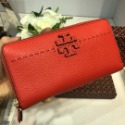 詩詩精品 Tory Burch 皮夾 長夾 時尚百搭 錢包 暗釦錢夾 十字紋防刮多卡位零錢包 女生卡夾 證件夾 手拿包-規格圖11
