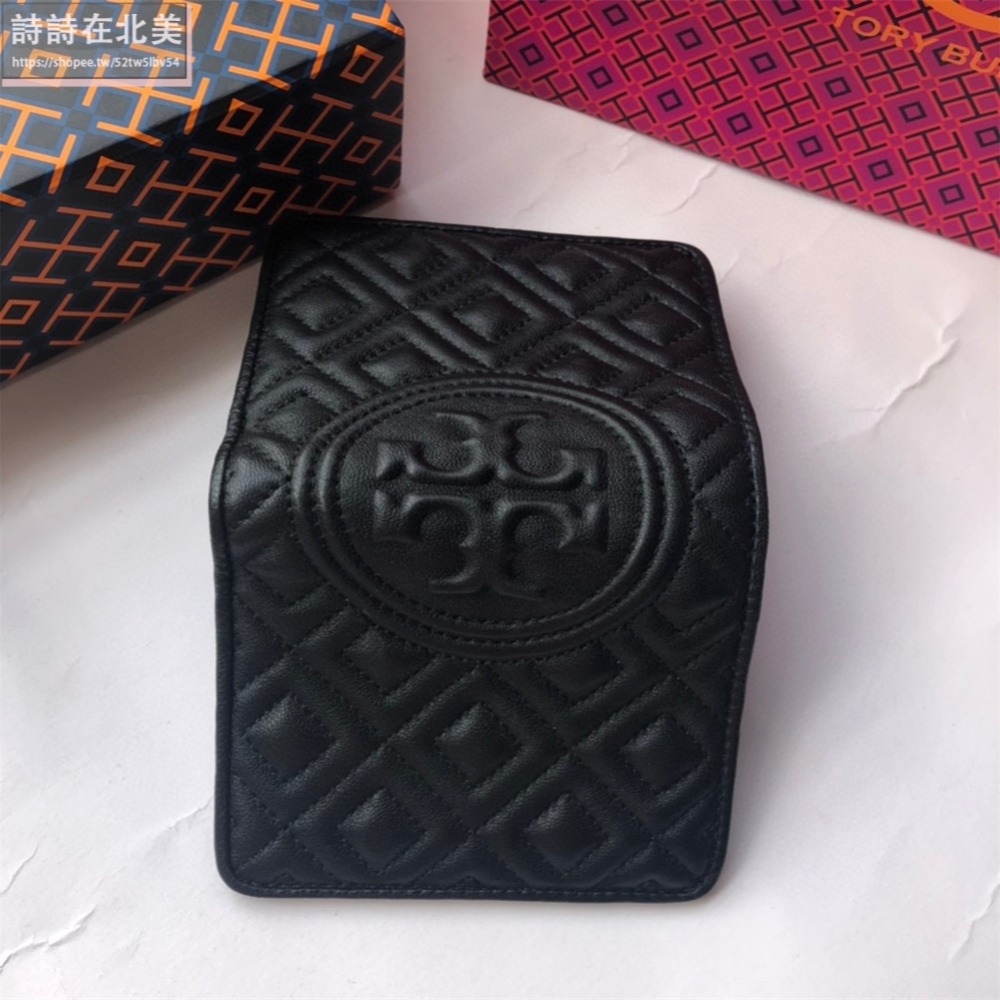詩詩精品 Tory Burch 皮夾 短夾 小羊皮菱格按扣夾 零錢包 手拿包 卡包 時尚百搭 千元鈔票夾 多卡位零錢夾-細節圖3