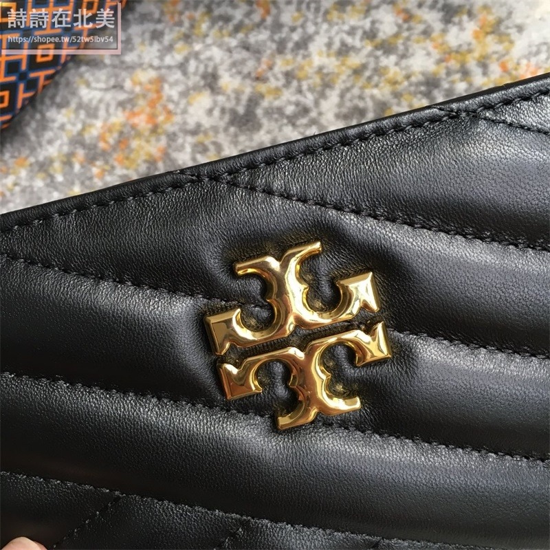 詩詩精品 Tory Burch 皮夾 中夾 錢包 小羊皮拉鏈皮夾 零錢包 時尚百搭 千元鈔票夾 多卡位零錢夾 證件夾-細節圖7