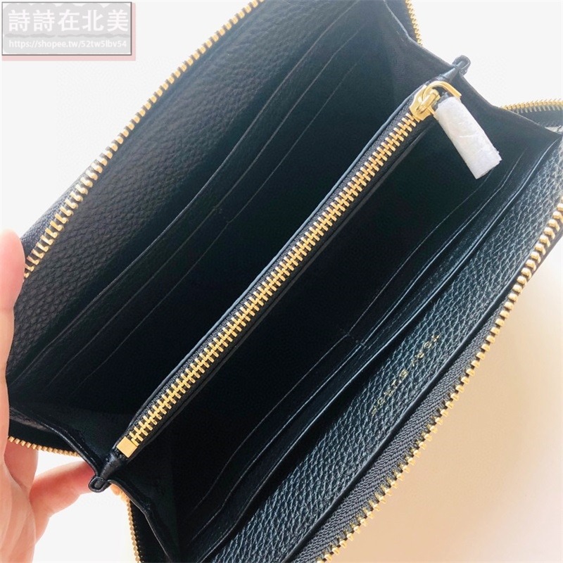 詩詩精品 Tory Burch 皮夾 長夾 錢包 時尚百搭 荔枝紋牛皮大logo零錢包 tb長夾 手拿包 證件夾 拉鏈夾-細節圖5