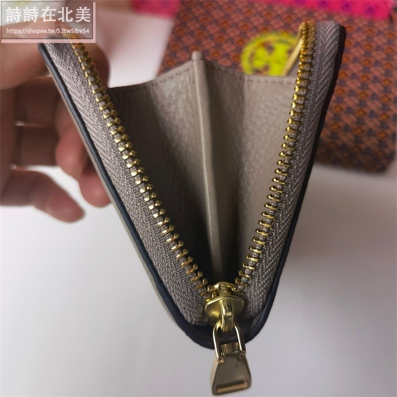 詩詩精品 Tory Burch 皮夾 長夾 錢包 時尚百搭 荔枝紋牛皮大logo零錢包 tb長夾 手拿包 證件夾 拉鏈夾-細節圖8