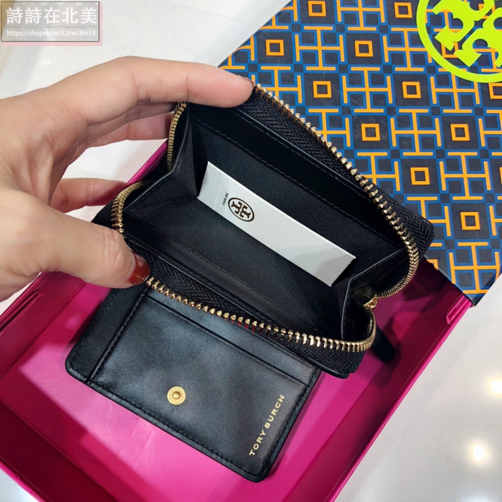 詩詩精品 Tory Burch 皮夾 鈔票夾 金屬大LOGO手拿包 拉鏈卡夾 TB長夾 信用卡包 手拿包 短夾 零錢包-細節圖5