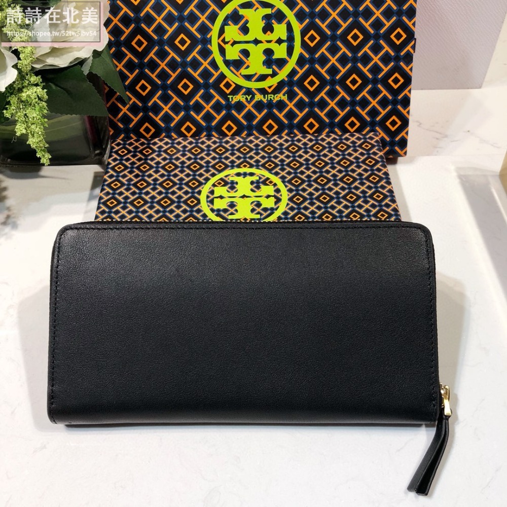 詩詩精品 Tory Burch 皮夾 鈔票夾 金屬大LOGO手拿包 拉鏈卡夾 TB長夾 信用卡包 手拿包 短夾 零錢包-細節圖8