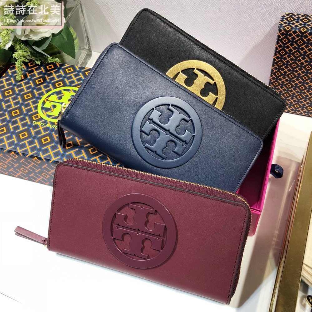 詩詩精品 Tory Burch 皮夾 鈔票夾 金屬大LOGO手拿包 拉鏈卡夾 TB長夾 信用卡包 手拿包 短夾 零錢包-細節圖11