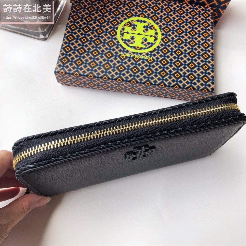 詩詩精品 Tory Burch 皮夾 錢包 卡片夾 證件夾 零錢包 tb長夾 拉鏈長夾 荔枝紋流蘇編織長夾 多卡位零錢夾-細節圖4