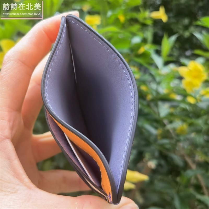 詩詩精品 Tory Burch 卡夾 卡片夾 名片夾 證件夾 信用卡夾 tb皮夾 零錢包 迷你牛皮壓花撞色卡包 鈔票夾-細節圖9