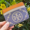 詩詩精品 Tory Burch 卡夾 卡片夾 名片夾 證件夾 信用卡夾 tb皮夾 零錢包 迷你牛皮壓花撞色卡包 鈔票夾-規格圖9