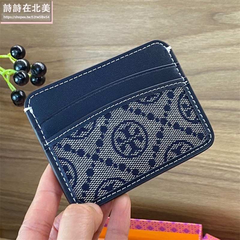 詩詩精品 Tory Burch 卡包 手拿包 卡片夾 名片夾 證件夾 信用卡夾 提花拼布材質卡包 零錢夾 卡夾 零錢包-細節圖3