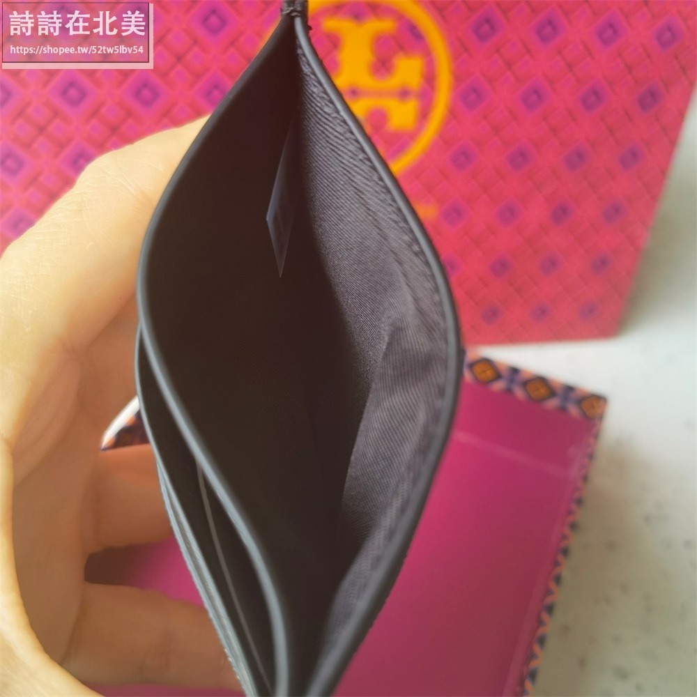 詩詩精品 Tory Burch 卡夾 錢包 mini卡包 名片夾 十字紋防刮塗鴉印花手拿包 證件夾 鈔票夾-細節圖10