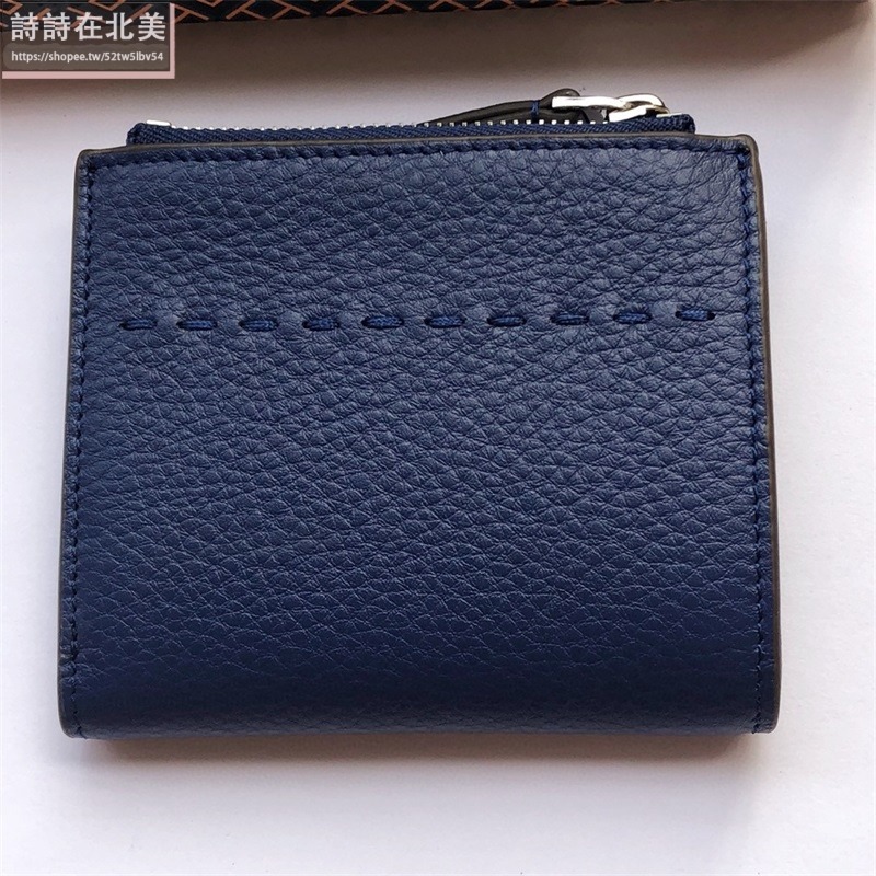 詩詩精品 Tory Burch 皮夾 短夾 雙折卡夾 荔枝紋真皮短夾 手拿包 卡夾零錢包 短夾 證件夾 名片夾 卡片夾-細節圖7