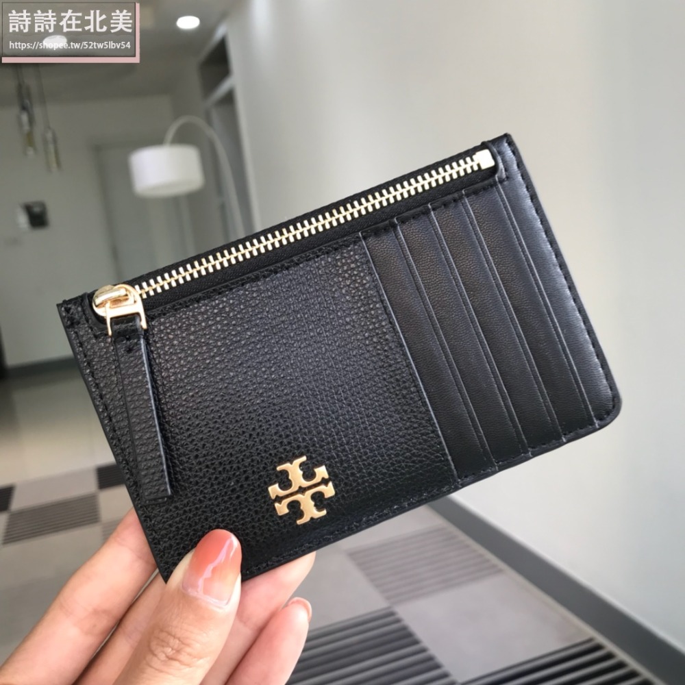 詩詩精品 Tory Burch 皮夾 卡夾 卡包 證件夾 時尚百搭 荔枝紋真皮卡夾 零錢夾 拉鏈袋 卡片夾 名片夾-細節圖2