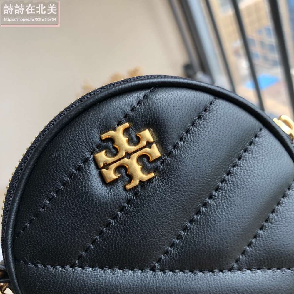 詩詩精品 Tory Burch 皮夾 錢夾 零錢包 kira chevron 小羊皮菱格鑰匙掛飾 手拿包 小圓包-細節圖5