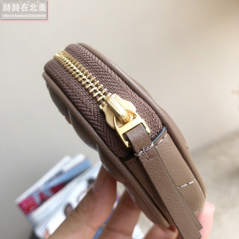 詩詩精品 Tory Burch 皮夾 錢夾 零錢包 kira chevron 小羊皮菱格鑰匙掛飾 手拿包 小圓包-細節圖10