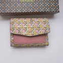 詩詩精品 Tory Burch 皮夾 零錢夾 真皮防刮短夾 錢夾 暗釦夾 短夾 多卡位零錢包十字紋防刮材質 三折短夾-規格圖11
