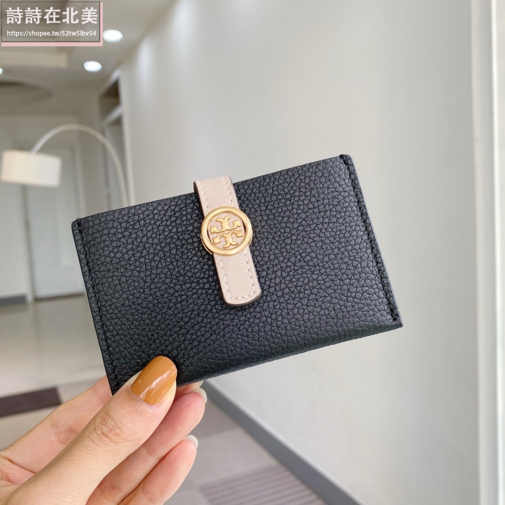 詩詩精品 Tory Burch 皮夾 鈔票夾 名片夾 證件夾 荔枝紋真皮卡夾 錢包 手拿包 零錢包 信用卡包 短夾-細節圖2