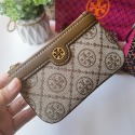 詩詩精品 Tory Burch 皮夾 卡夾 錢包 卡片夾 證件夾 零錢包 名片夾 信用卡夾 卡夾包 帆布拼牛皮鑰匙包-規格圖11