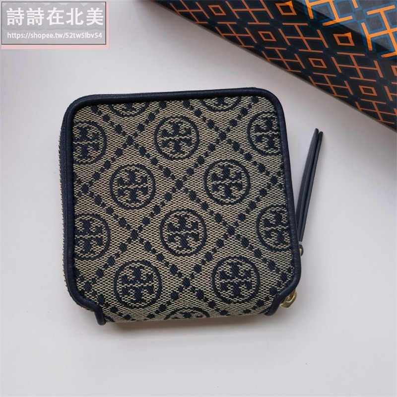 詩詩精品 Tory Burch 皮夾 卡夾 短夾 卡片夾 零錢包 錢夾 提花布卡包 證件夾 信用卡夾 名片夾-細節圖3