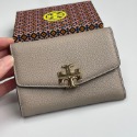 詩詩精品 Tory Burch 皮夾 零錢包 中夾 錢包 荔枝紋頭層牛皮錢夾 三折皮夾 大容量卡夾 多功能鈔票夾 按扣夾-規格圖11