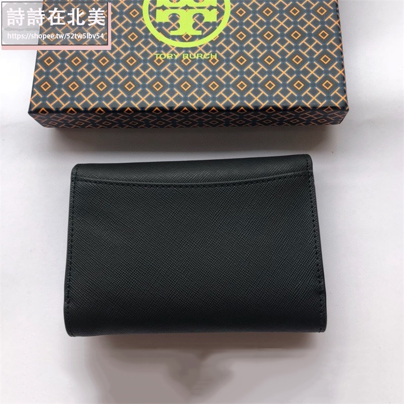 詩詩精品 Tory Burch 皮夾 中夾 零錢包 三折釦式錢夾 錢包 十字紋防刮卡夾 大容量鈔票夾 證件夾-細節圖4