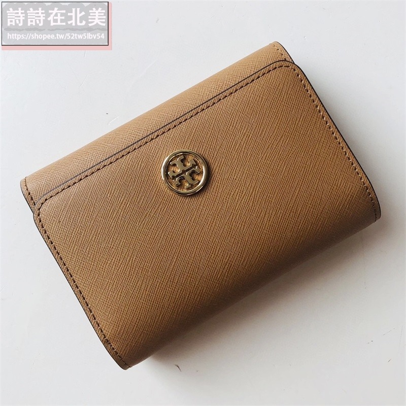 詩詩精品 Tory Burch 皮夾 中夾 零錢包 三折釦式錢夾 錢包 十字紋防刮卡夾 大容量鈔票夾 證件夾-細節圖6