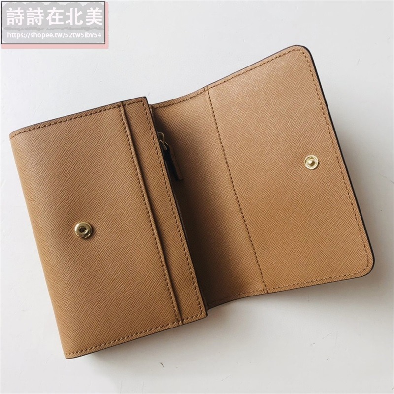詩詩精品 Tory Burch 皮夾 中夾 零錢包 三折釦式錢夾 錢包 十字紋防刮卡夾 大容量鈔票夾 證件夾-細節圖7