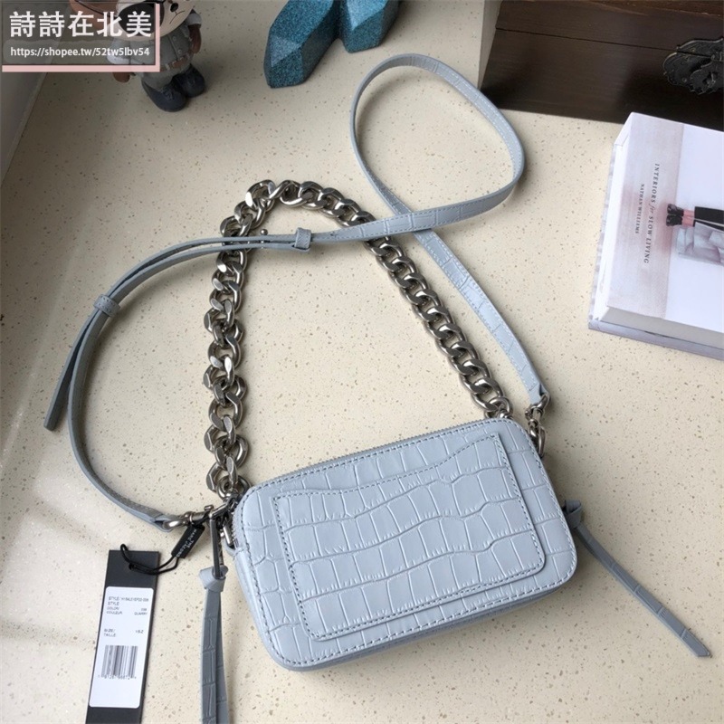 詩詩精品店 Marc Jacobs 包包 腋下包 鏈條包 單肩包 斜挎包 鱷魚紋相機包 肩背包 側背包 小方包 斜背包-細節圖5