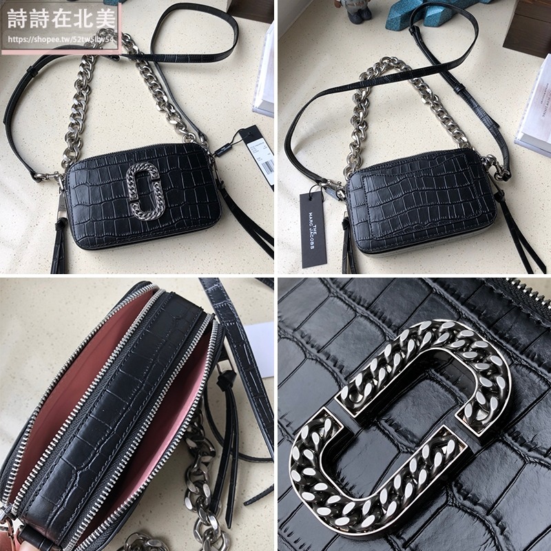 詩詩精品店 Marc Jacobs 包包 腋下包 鏈條包 單肩包 斜挎包 鱷魚紋相機包 肩背包 側背包 小方包 斜背包-細節圖10