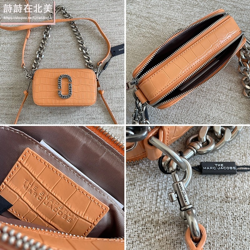 詩詩精品店 Marc Jacobs 包包 腋下包 鏈條包 單肩包 斜挎包 鱷魚紋相機包 肩背包 側背包 小方包 斜背包-細節圖11
