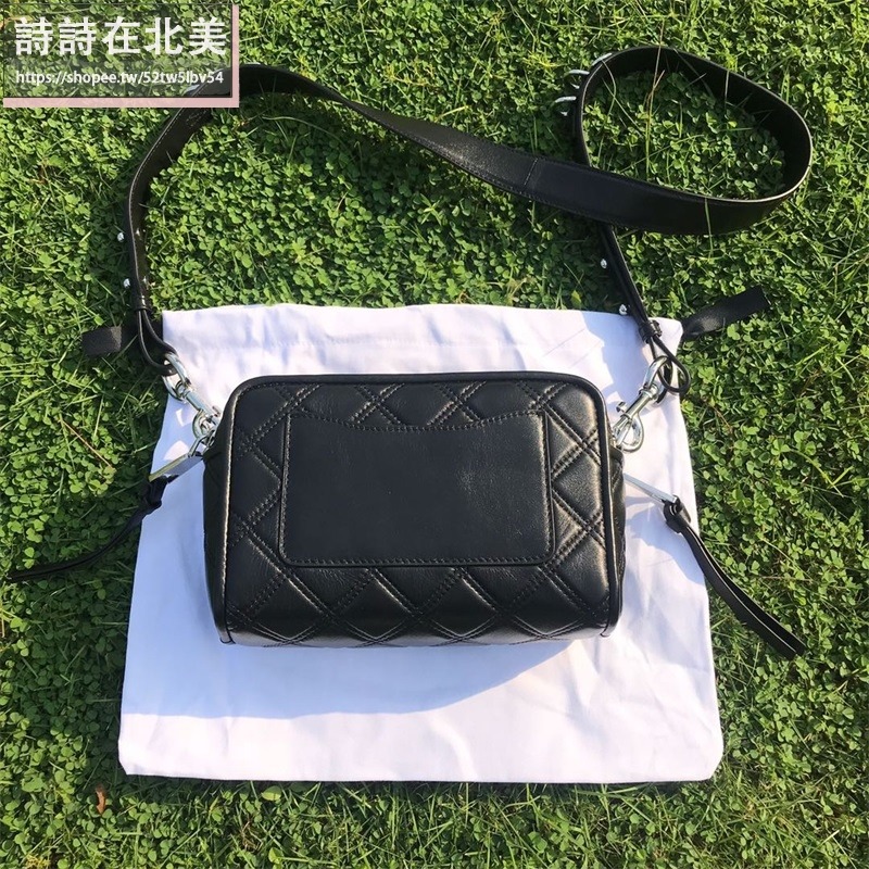 詩詩精品店 Marc Jacobs 包包 相機包 斜挎包 雙拉鏈肩背包 單肩包 油蠟皮菱格側背包 小方包 斜背包 胸包-細節圖5