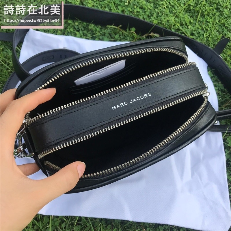 詩詩精品店 Marc Jacobs 包包 相機包 斜挎包 雙拉鏈肩背包 單肩包 油蠟皮菱格側背包 小方包 斜背包 胸包-細節圖6