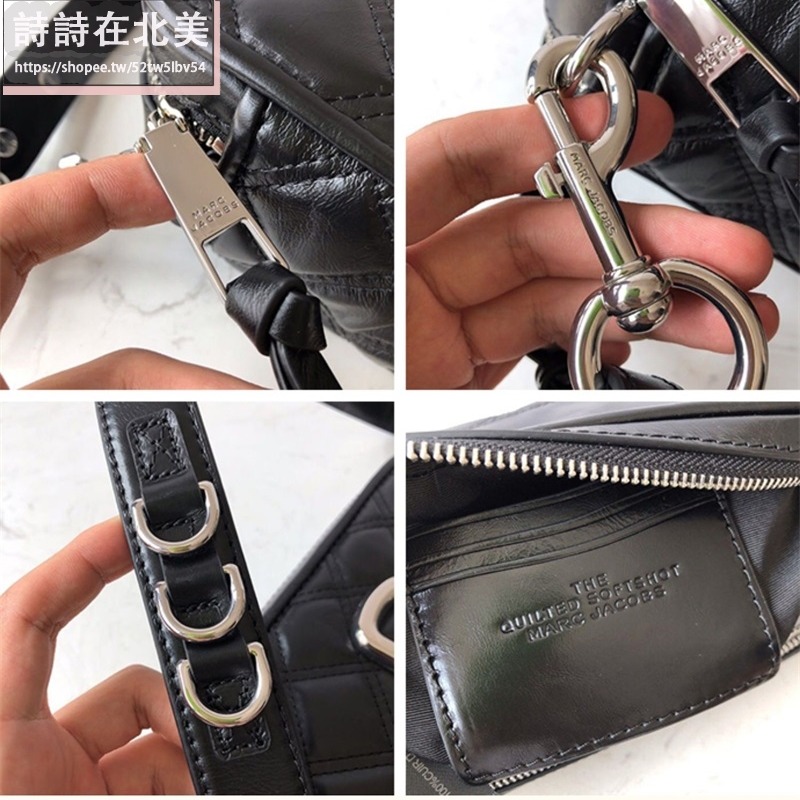 詩詩精品店 Marc Jacobs 包包 相機包 斜挎包 雙拉鏈肩背包 單肩包 油蠟皮菱格側背包 小方包 斜背包 胸包-細節圖8