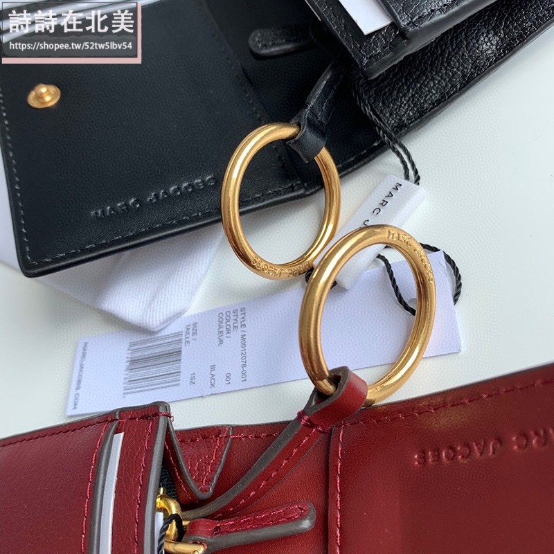 詩詩精品店 Marc Jacobs 皮夾 短夾 荔枝紋真皮卡夾 零錢夾 多卡位名片夾 零錢包 鑰匙包 信用卡夾 卡包-細節圖11