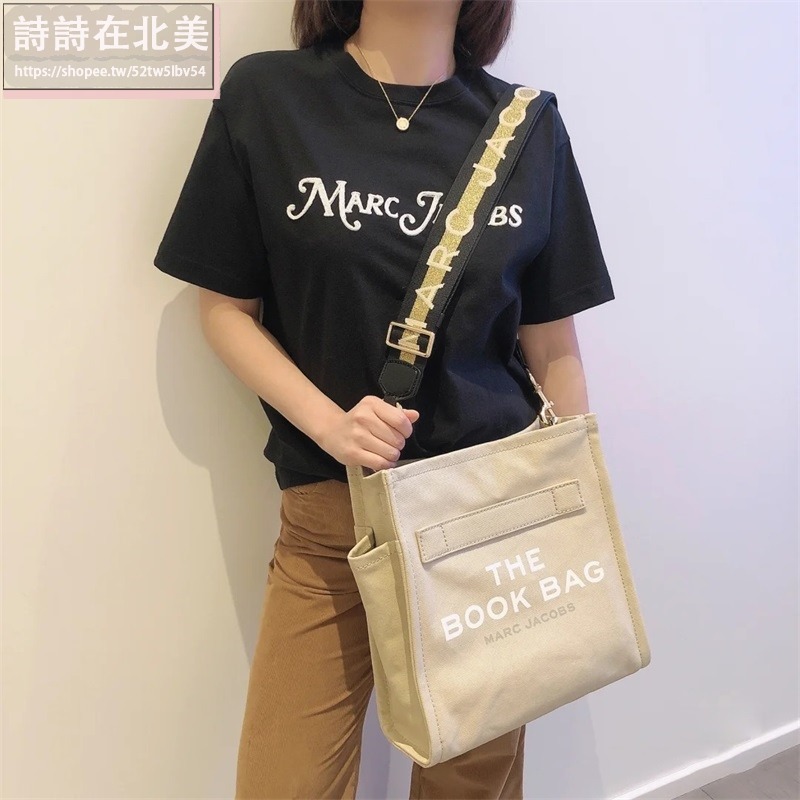 詩詩精品店 Marc Jacobs 包包 斜挎包 THE 帆布包 單肩包 布包 側背包 斜背包 大容量肩背包 背帶可調節-細節圖4