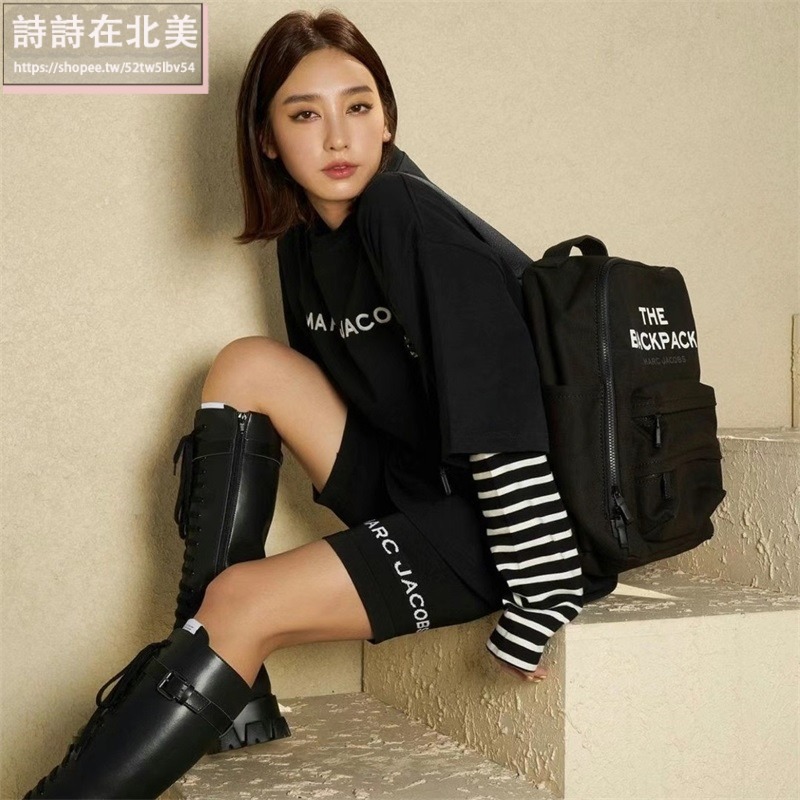 詩詩精品店 Marc Jacobs 包包 後背包 時尚百搭 手提包 THE 帆布包 雙肩包 大容量書包 肩背包 旅行包-細節圖3