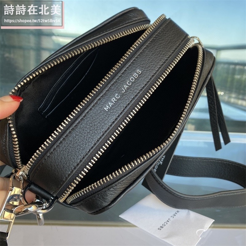 詩詩精品店 Marc Jacobs 包包 相機包 斜背包 荔枝紋牛肩背包 雙拉鏈側背包 斜挎包 單肩包 手機包-細節圖6