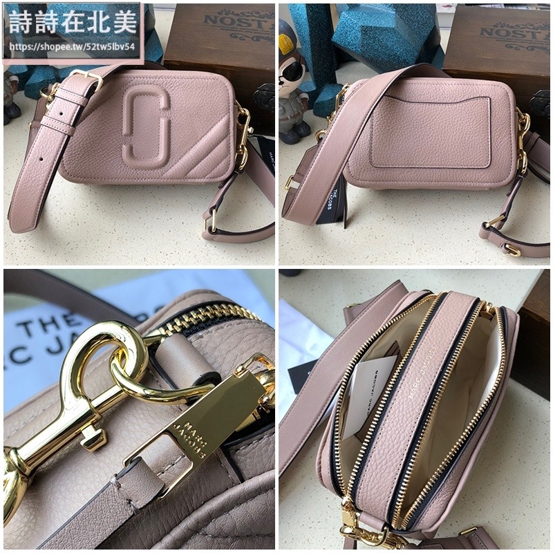詩詩精品店 Marc Jacobs 包包 相機包 斜背包 荔枝紋牛肩背包 雙拉鏈側背包 斜挎包 單肩包 手機包-細節圖11