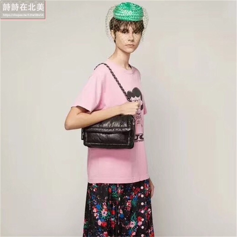 詩詩精品店 Marc Jacobs 枕頭包 鏈條包 單肩包 側背包 斜挎包 西班牙羊皮肩背包 斜背包 腋下包 鏈條包-細節圖3