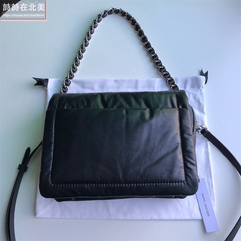 詩詩精品店 Marc Jacobs 枕頭包 鏈條包 單肩包 側背包 斜挎包 西班牙羊皮肩背包 斜背包 腋下包 鏈條包-細節圖6