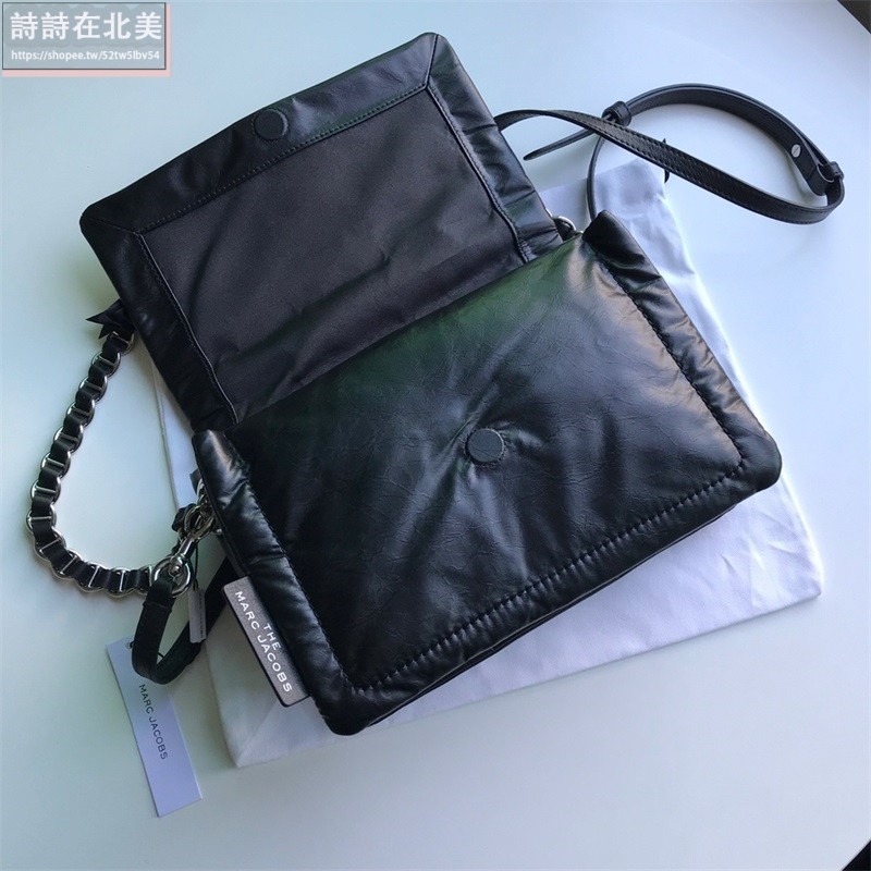 詩詩精品店 Marc Jacobs 枕頭包 鏈條包 單肩包 側背包 斜挎包 西班牙羊皮肩背包 斜背包 腋下包 鏈條包-細節圖7
