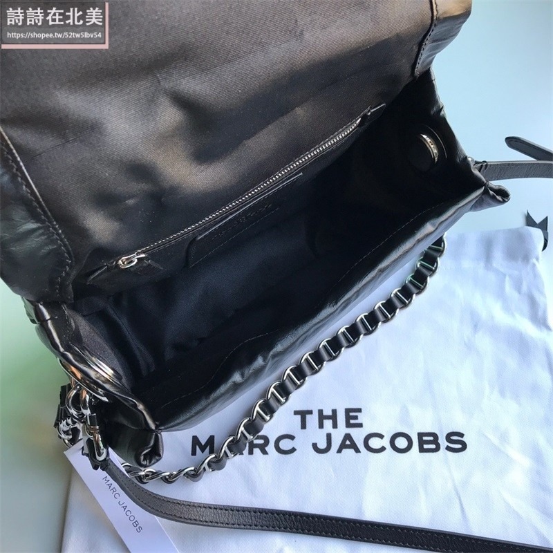 詩詩精品店 Marc Jacobs 枕頭包 鏈條包 單肩包 側背包 斜挎包 西班牙羊皮肩背包 斜背包 腋下包 鏈條包-細節圖8