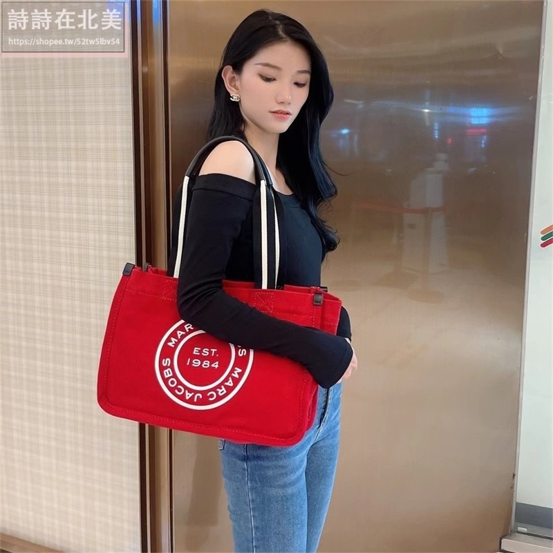 詩詩精品店 Marc Jacobs 包包 托特包 帆布包 手提包 帆布購物袋 側背包 帆布托特包 肩背包 手腕包 單肩包-細節圖11