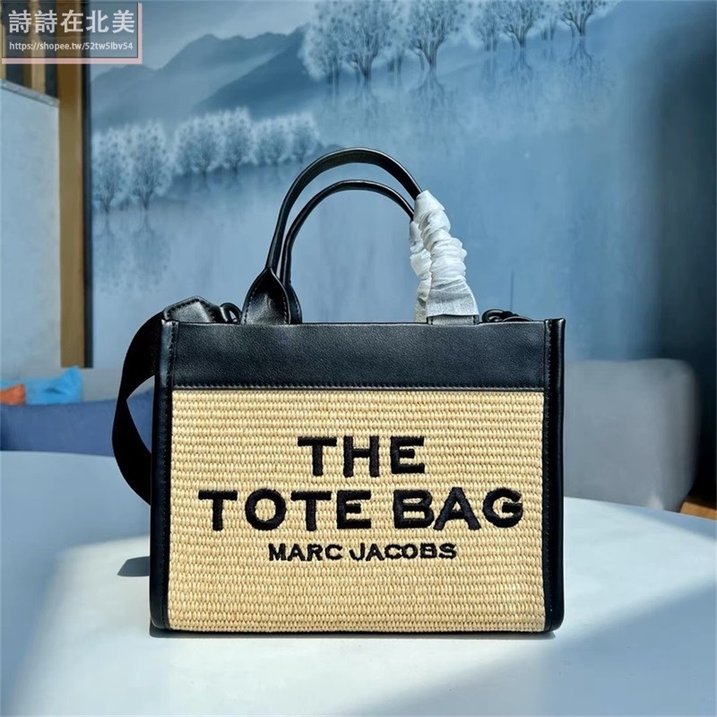 詩詩精品店 Marc Jacobs 包包 托特包 相機包 腋下包 水桶包 單肩包 斜挎包 肩背包 編織拼皮側背包 束口包-細節圖5