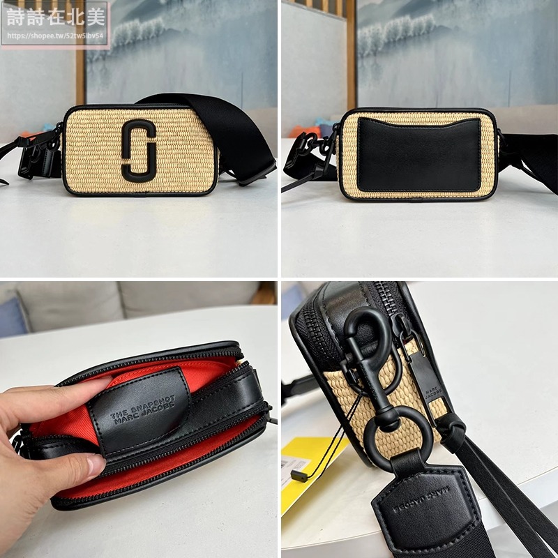詩詩精品店 Marc Jacobs 包包 托特包 相機包 腋下包 水桶包 單肩包 斜挎包 肩背包 編織拼皮側背包 束口包-細節圖10