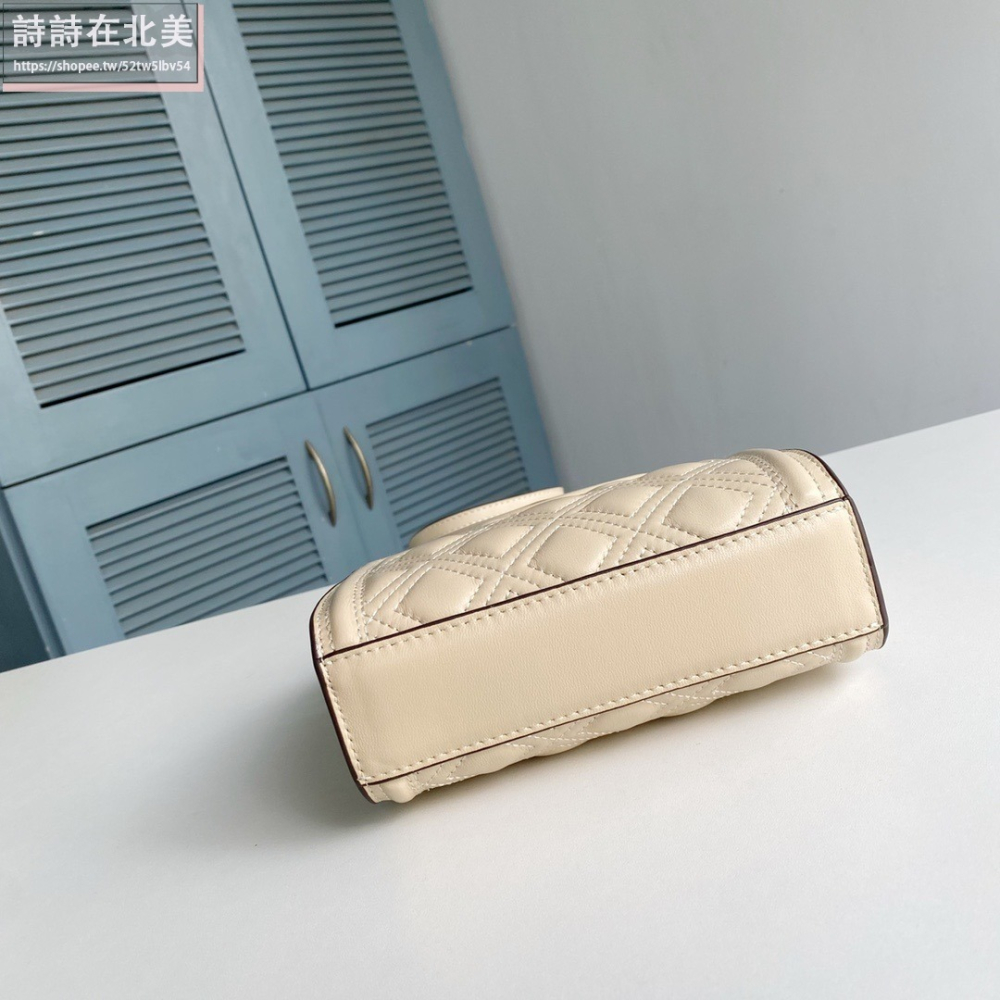 詩詩精品 Tory Burch 包包 斜挎包 手提包 鏈條包 肩背包 mini托特包 小羊皮菱格側背包 單肩包 斜背包-細節圖9
