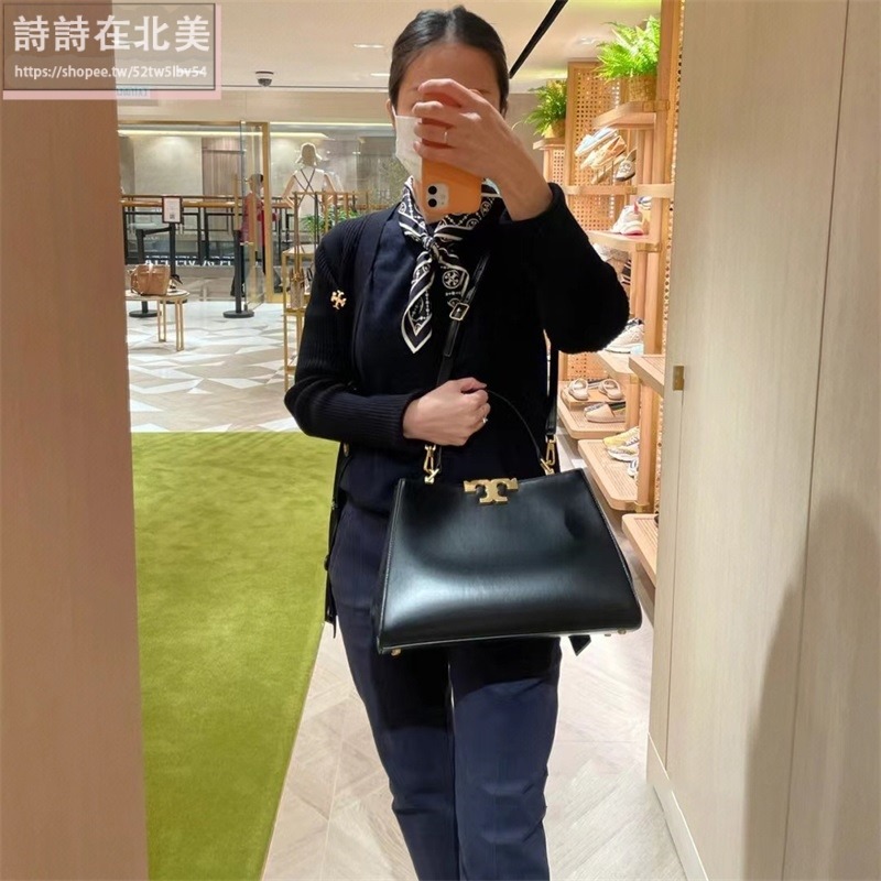 詩詩精品 Tory Burch 包包 手提包 單肩包 斜挎包 真皮側背包 大容量肩背包 腋下包 手提袋 托特包 斜背包-細節圖9