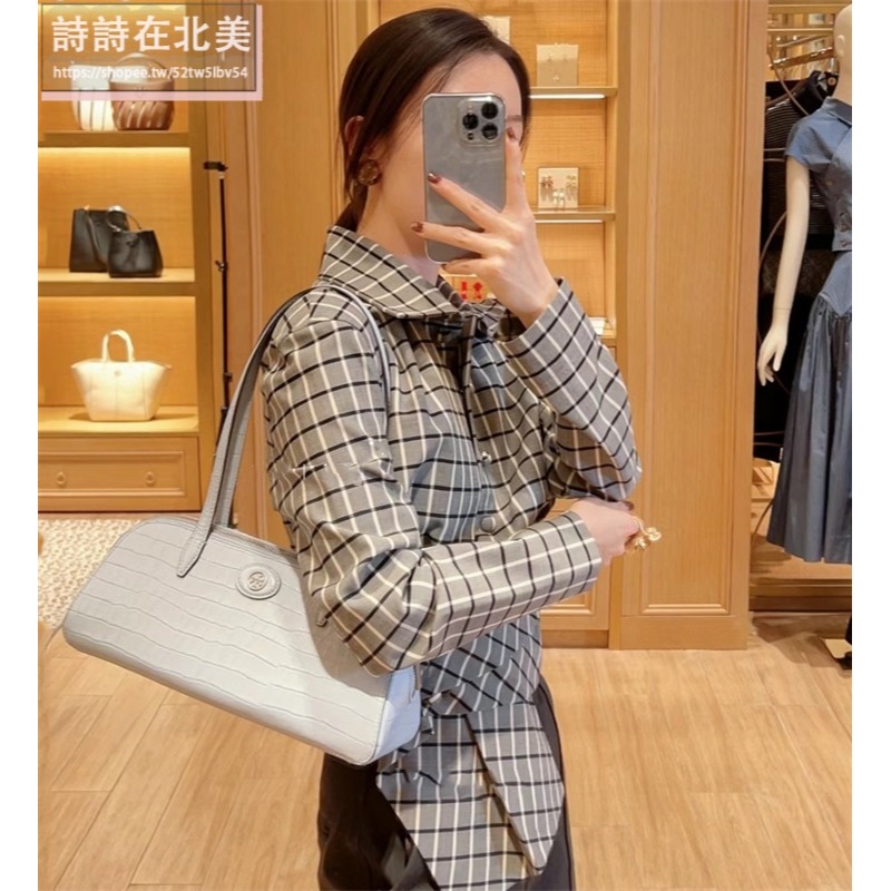 詩詩精品 Tory Burch 包包 手提包 鏈條包 郵差包 托特包 側背包 單肩包 側包 保齡球包 百搭漆皮側背包-細節圖2